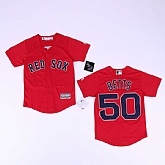 Youth Red Sox 50 Mookie Betts Red Cool Base Jersey,baseball caps,new era cap wholesale,wholesale hats
